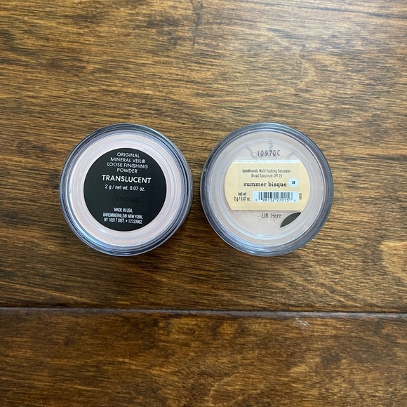 bareminerals Translucent Mineral Veil & Summer Bisque Concealer Powder Travel - Picture 2 of 3